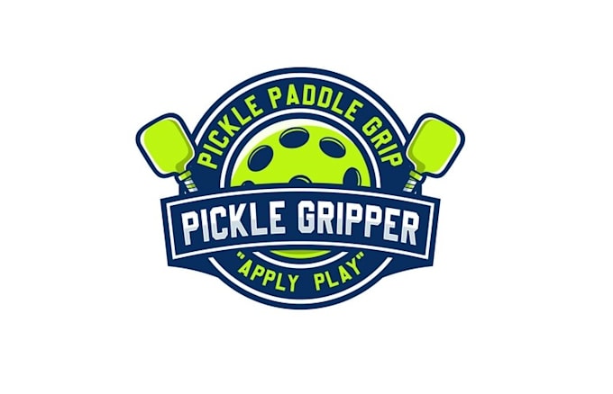 design pickle grip pickle ball paddle logo