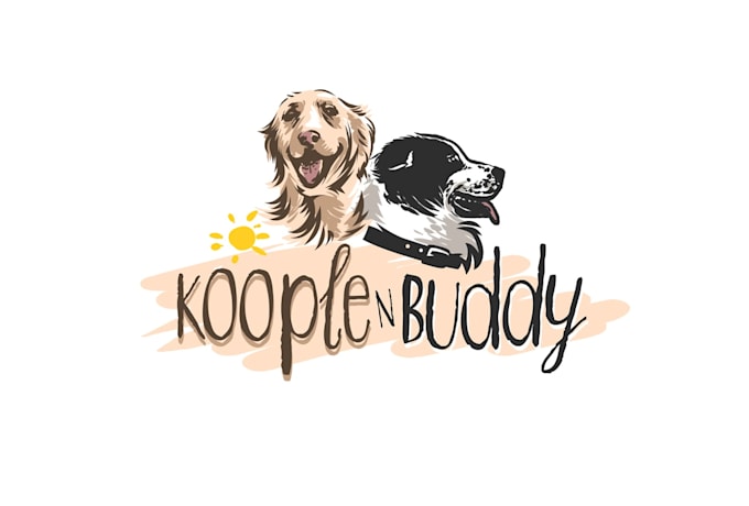 do modern animal dog pet care veterinary logo