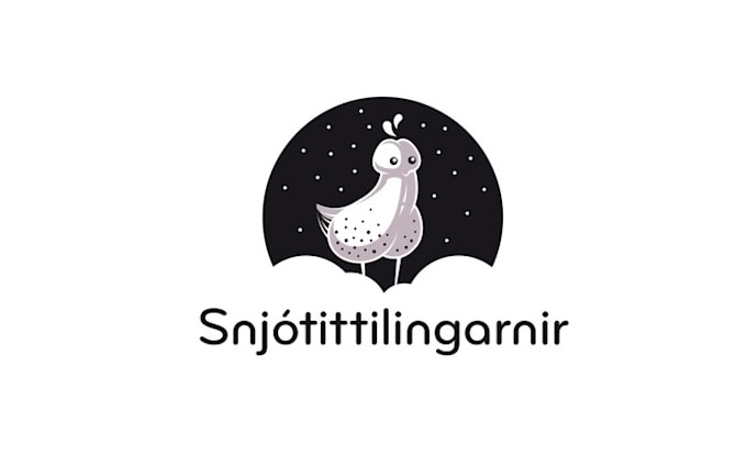 design aesthetics snow bunt bird logo