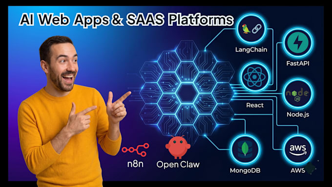 build ai website, saas apps, open claw and gpt integration