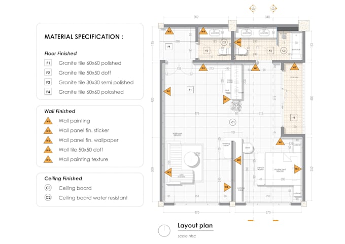 create clean architectural floorplan presentation
