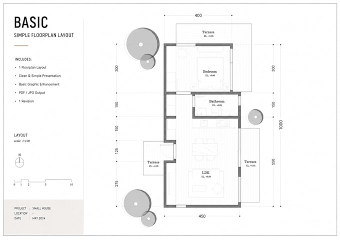 create clean architectural floorplan presentation