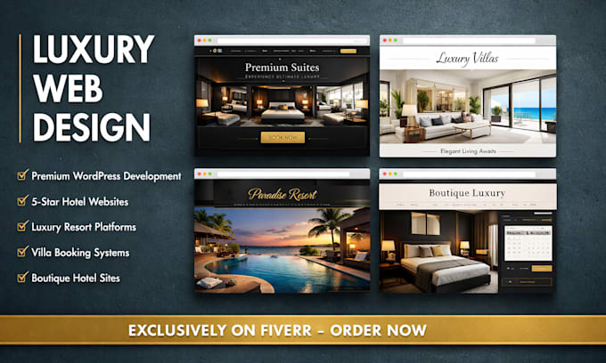 do modern wordpress website for your villa, resort or spa