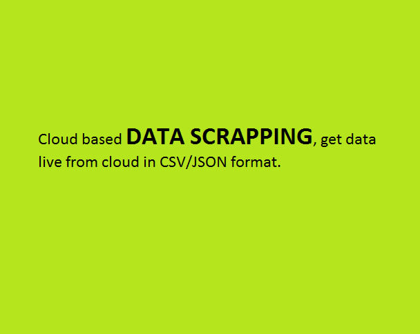 create a cloud based scrapper for you