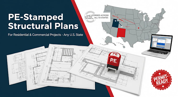 Draw structural engineer plan with pe stamp by A0gust | Fiverr