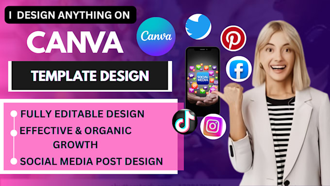 Create editable canva template design for social media and blog post by ...
