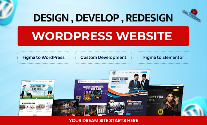 design, develop, and redesign a responsive wordpress website