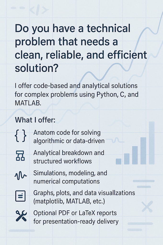 solve technical and analytical problems with code