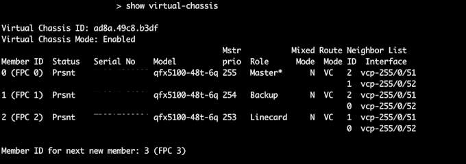 configure or troubleshoot juniper ex or qfx virtual chassis