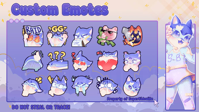 draw cute emotes and badges for your project