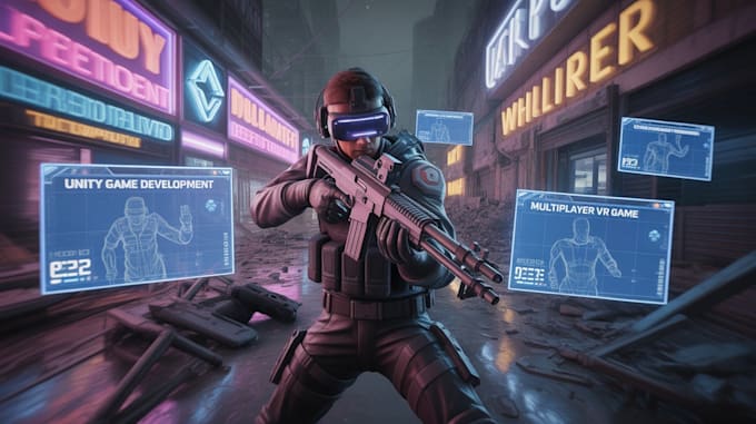 do unity game development, unity game, multiplayer game, vr game, game prototype