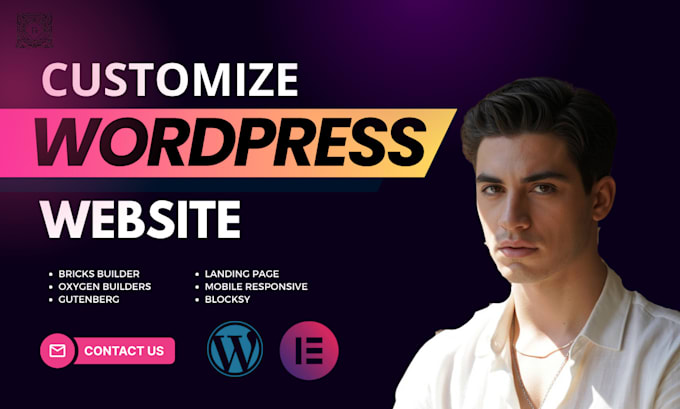 customize elementor, gutenberg, blocksy, generatepresss on wordpress website