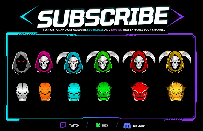 make text badges or text emotes for twitch and kick
