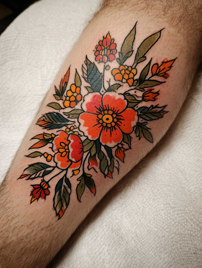 create any design in old school tattoo style