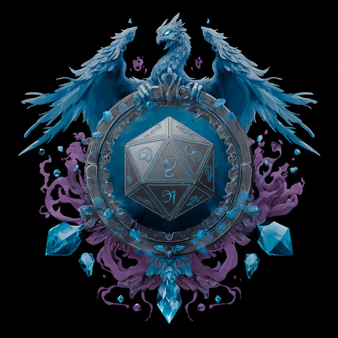 design awesome rpg fantasy or sci fi logo