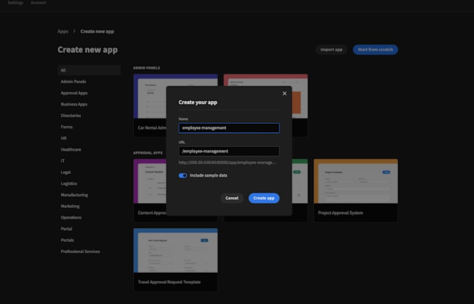 develop ai employee management app, payroll tracker app, HR automation app