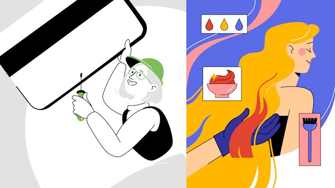 create a vector illustration for your business