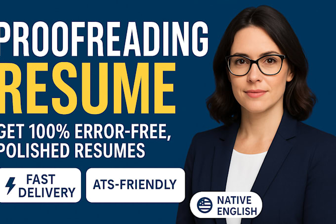 professionally proofread and edit your resume or CV with linkedin