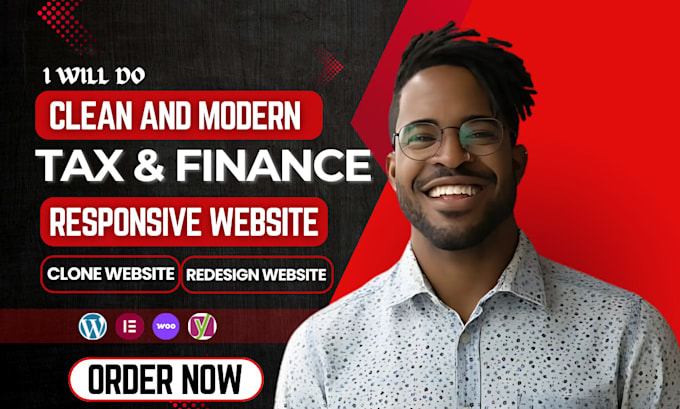 design tax website or finance website using wix or wordpress