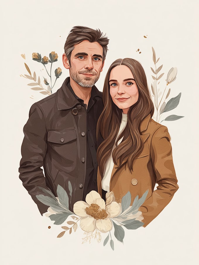 do romantic cute couple portrait