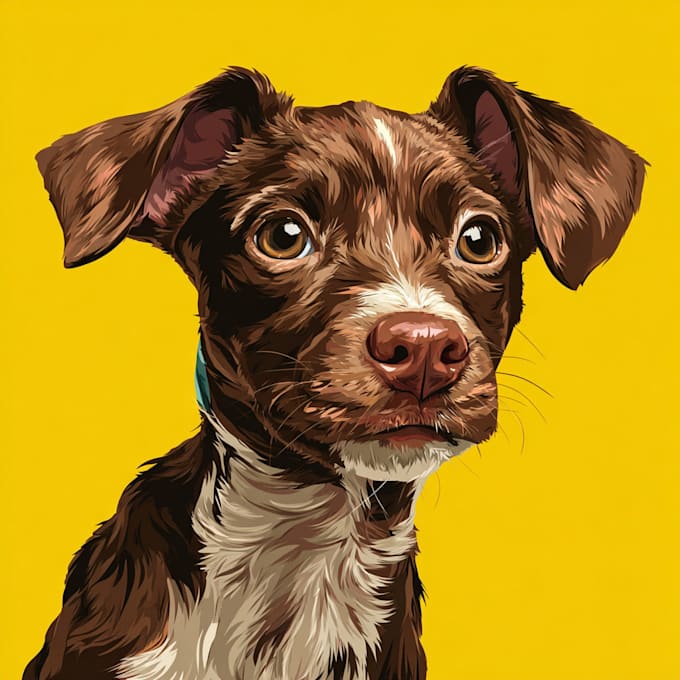 create a custom vector pet portrait from your photo
