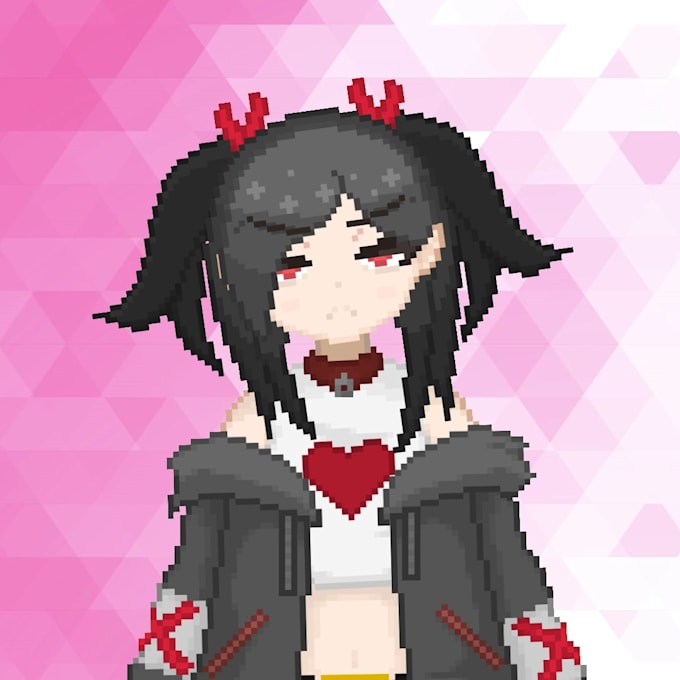 draw and rig a pixel art vtuber model avatar