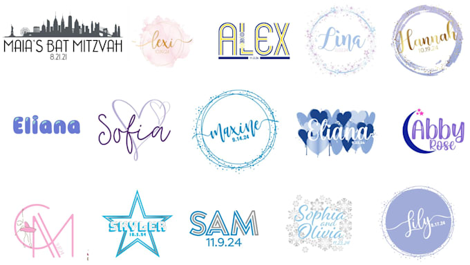 design professional bar and bat mitzvah logo