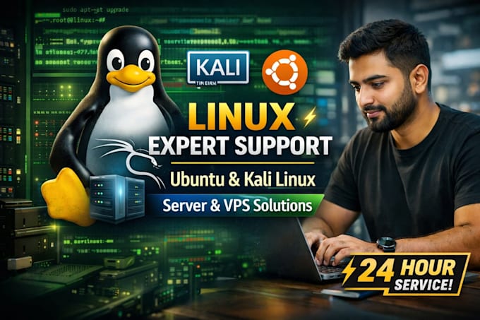provide expert linux, kali linux, ubuntu server and vps support