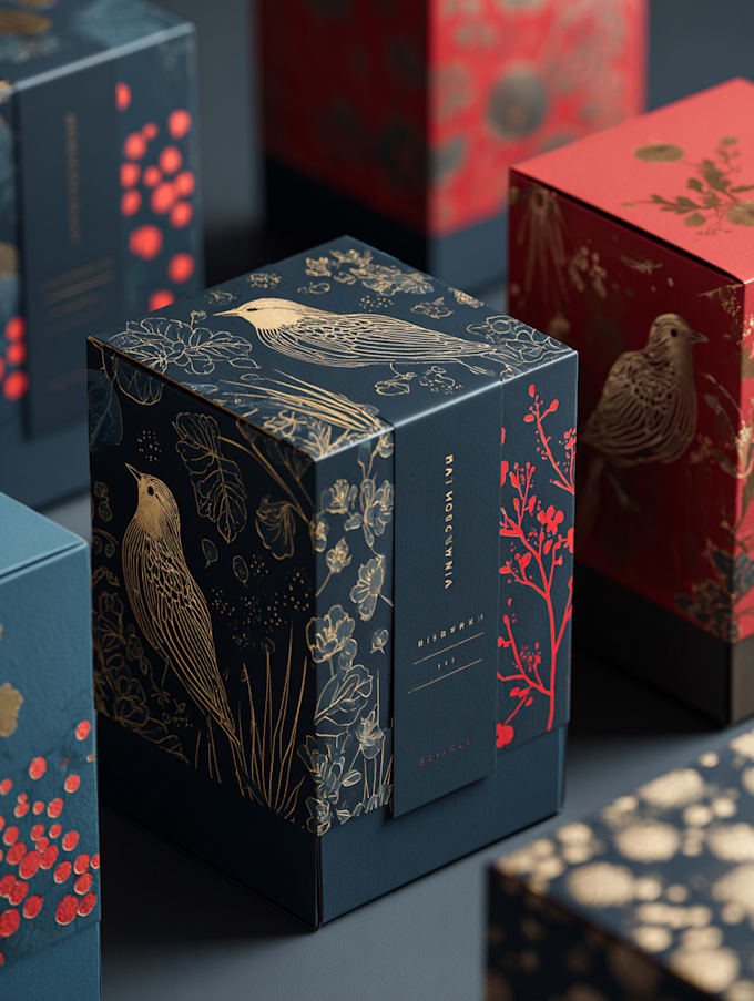 make a label design, cosmetic package, box design
