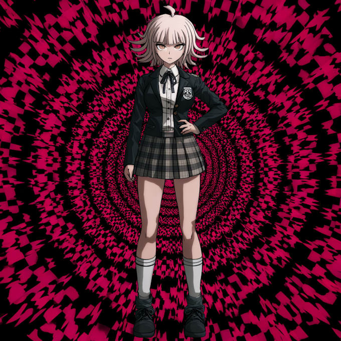 create full body danganronpa sprite art for fan games