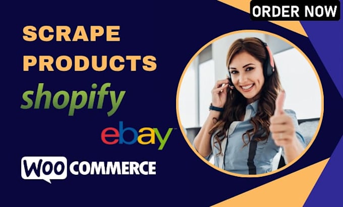 scrape and import products via CSV XML on ebay, woocommerce, shopify