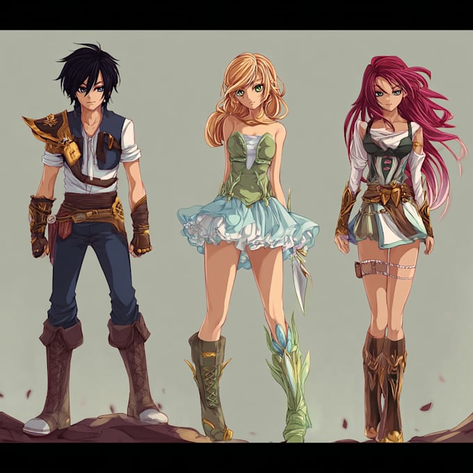 create custom anime character illustrations for oc or rp