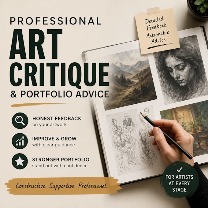 give professional art critique and portfolio advice