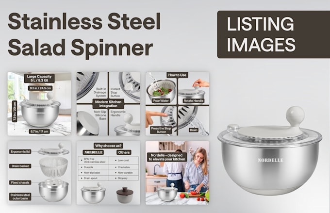 design high converting amazon listing images, a plus, main image