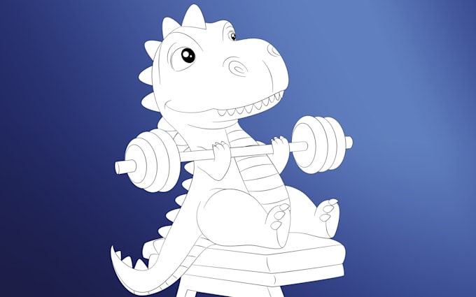 draw coloring pages and any line art