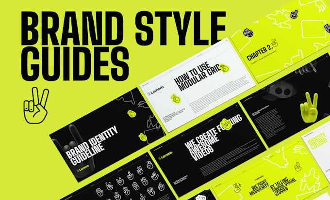 design logobook or brand guidelines with identity system