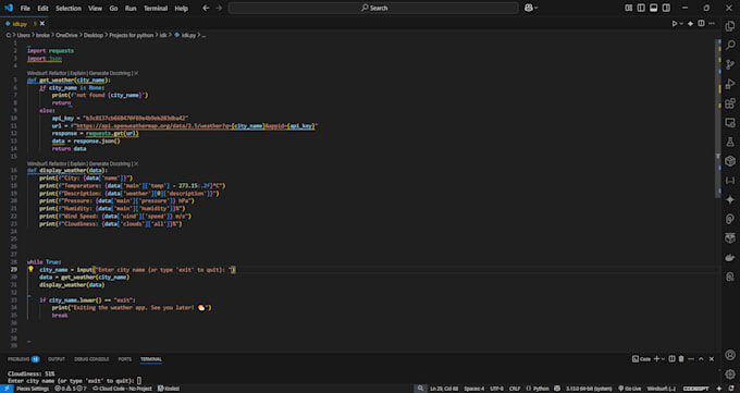 build python desktop apps with API integration