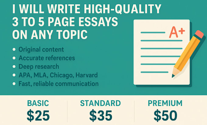 deliver quality essay writing,3,5pg paper on various topics