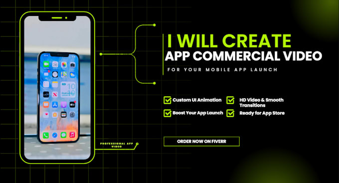 create a professional app commercial video for your mobile app launch