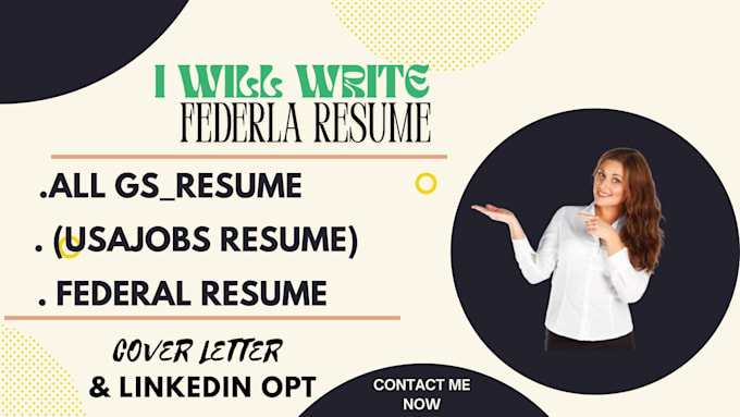 Write a professional federal resume, usajobs resume, and gs level cv by ...