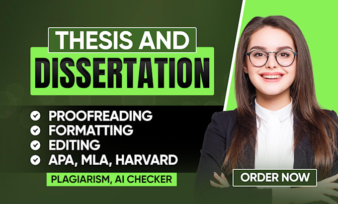 professionally proofread and format your thesis, dissertation or research paper