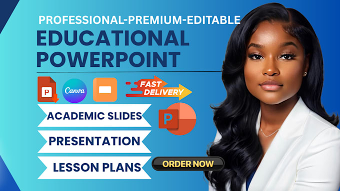 design educational presentation, ppt slides, training, custom slides, proposals