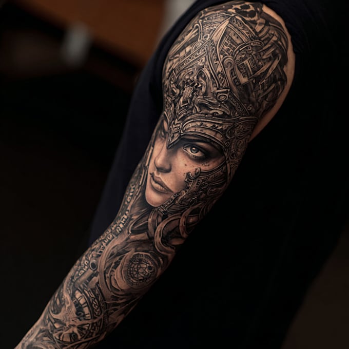 create custom tattoo design, tattoo sleeve