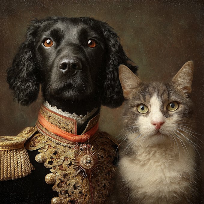 do custom pet portrait, dog portrait, cat portrait