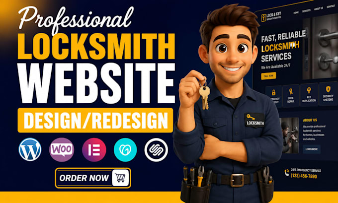 build responsive locksmith website locksmith landing page home security website