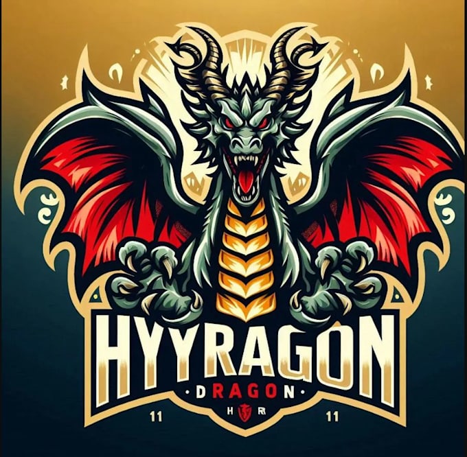 make vintage hydra dragon mascot logo