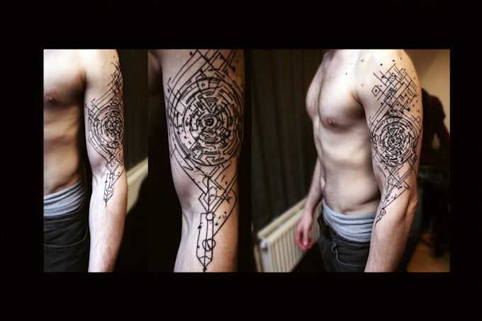 make a geometric tattoo design