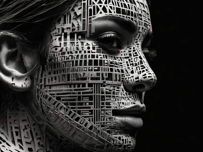 do vector stencil from logo text portrait any artwork