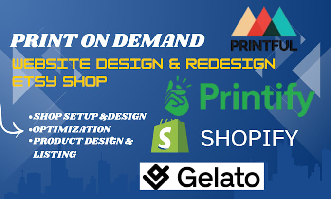 Set up shopify print on demand store etsy pod shop printify printful ...