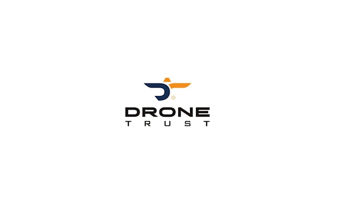 design clean cool drone certification company logo